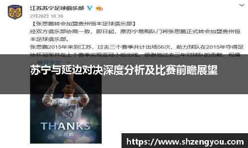 苏宁与延边对决深度分析及比赛前瞻展望